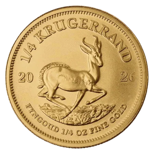 South African 1/4oz Gold Krugerrand Coin BU 2026.