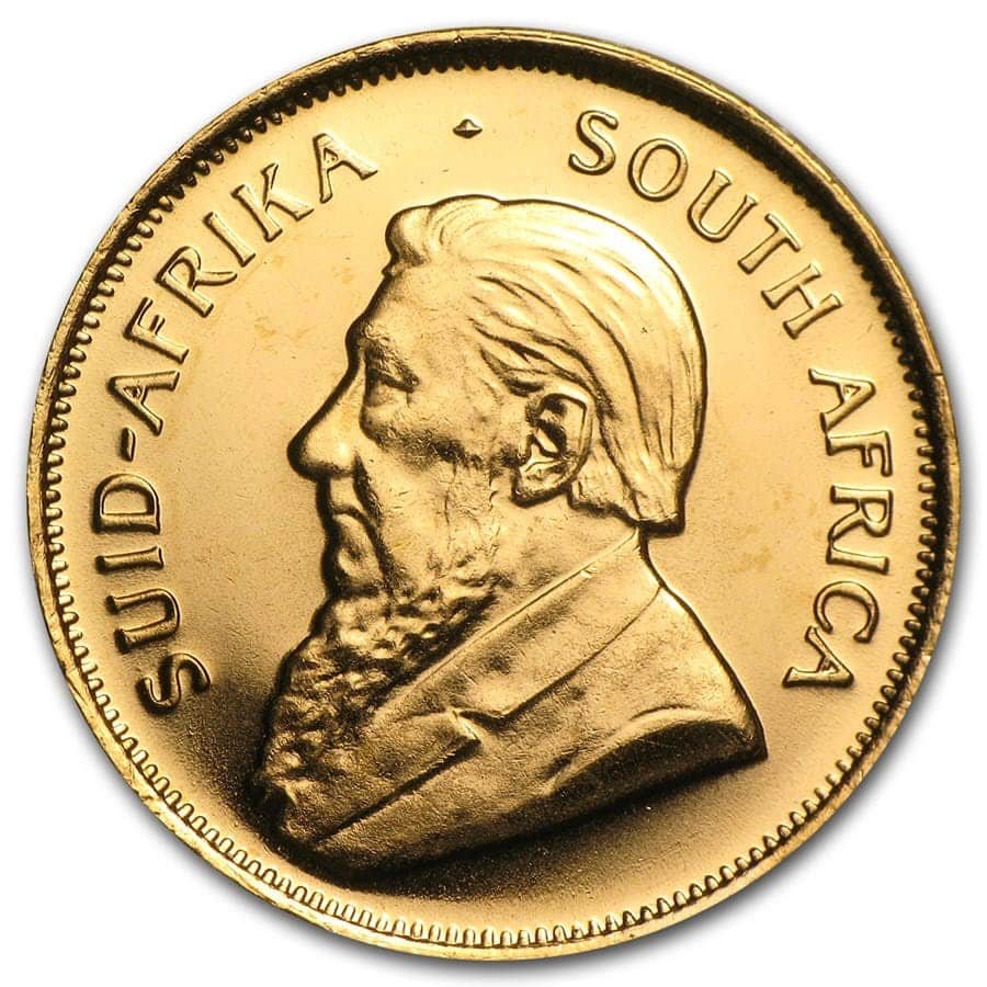 Aurum Craft gold coin featuring a profile of Paul Kruger, South Africa's former president, in BU con.